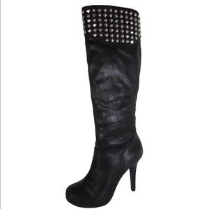 BCBG glittery studded boots